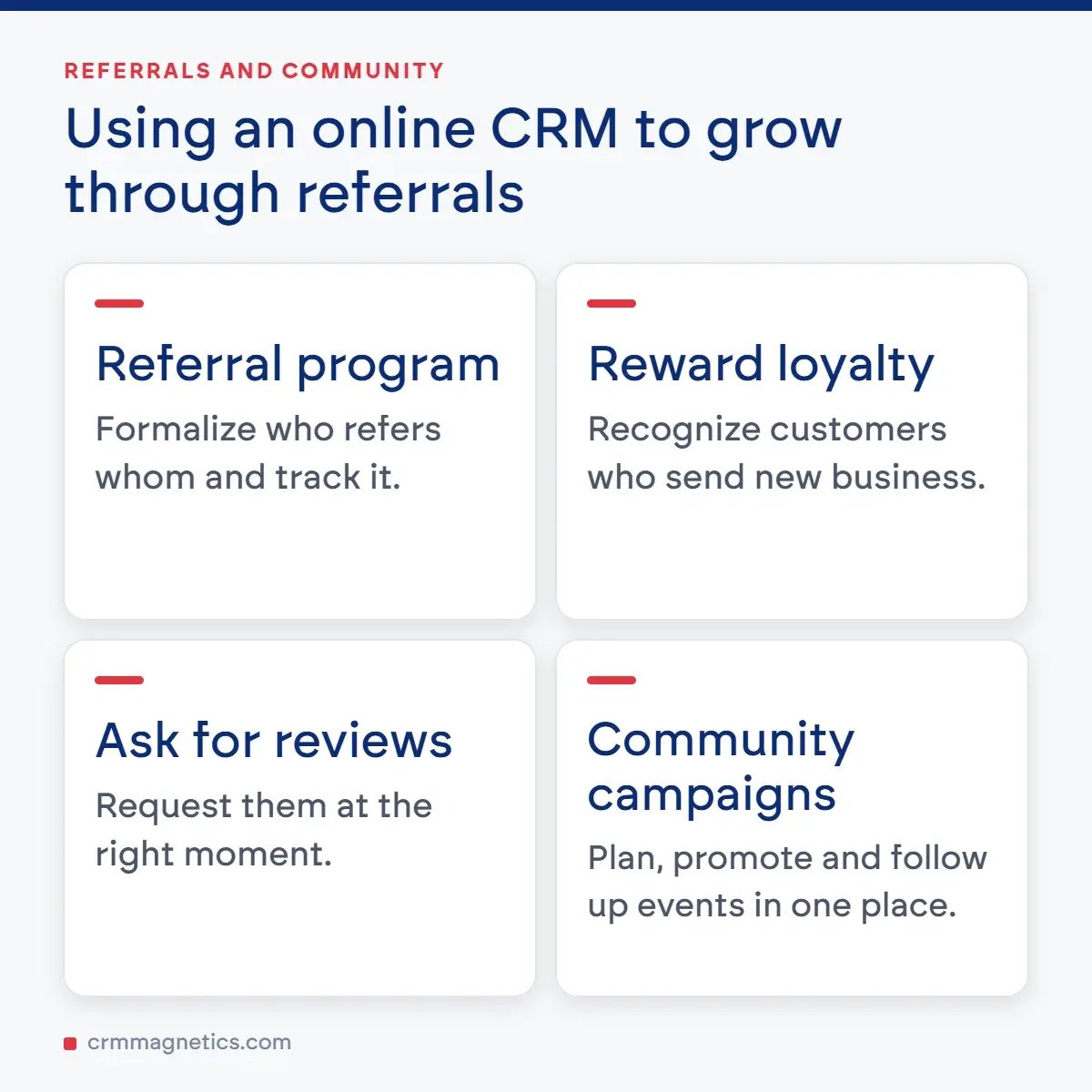 Using an online CRM to grow through referrals