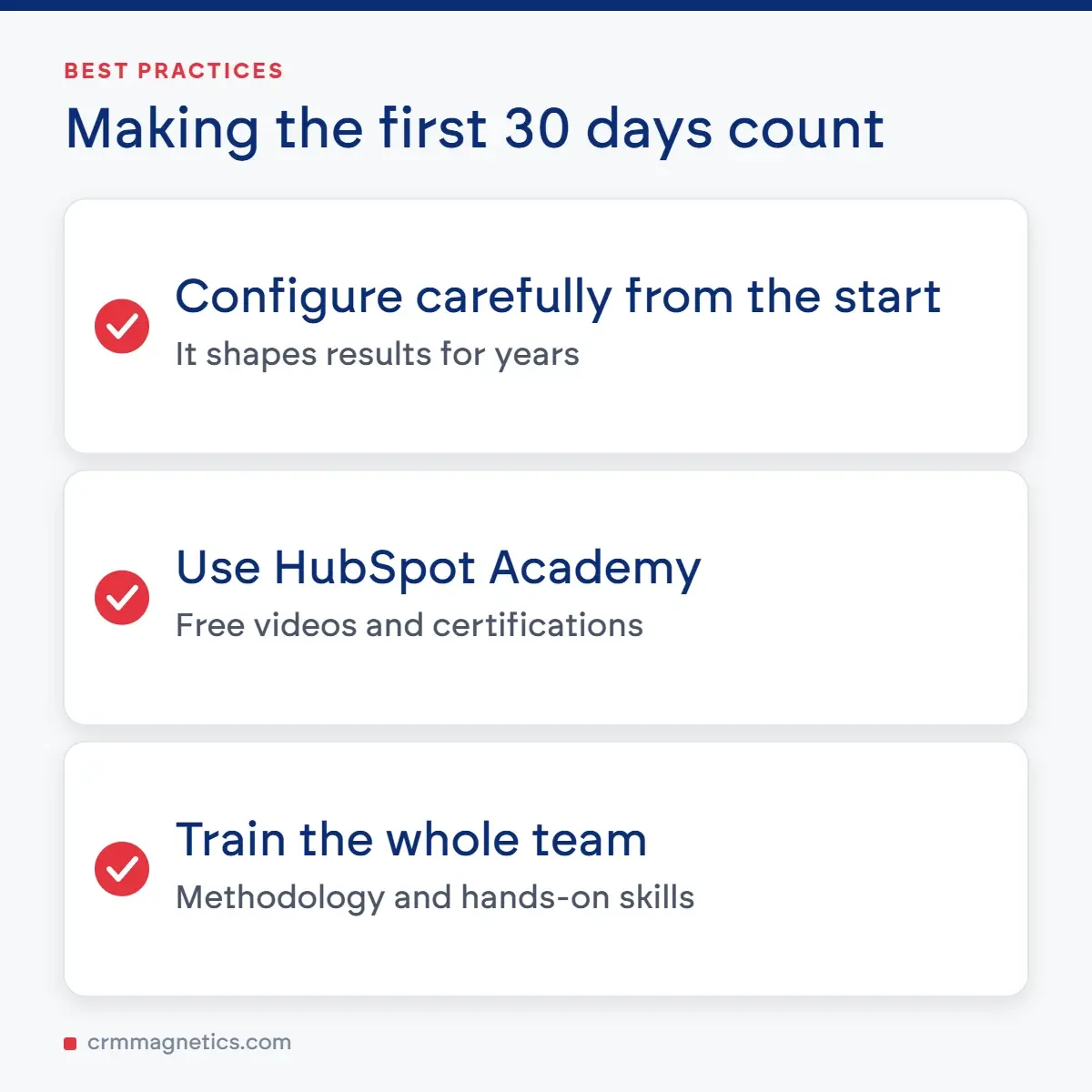 Making the first 30 days count